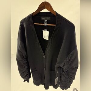 Barneys New York x Forever 21 Black V-Neck Cardigan Sweater